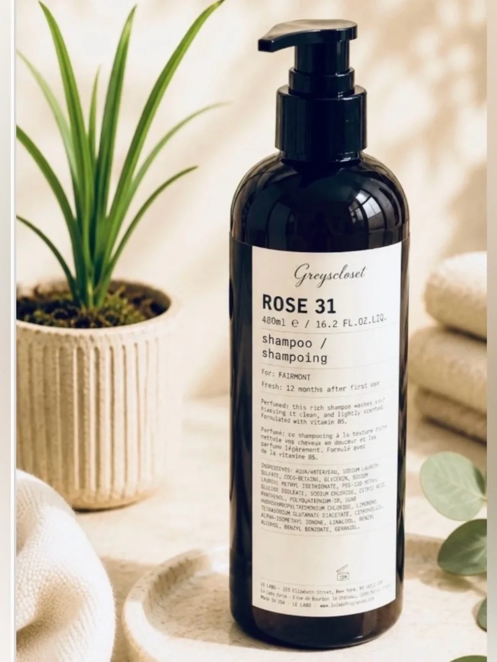 SHAMPOO LE LABO ROSE 31 JUMBO SIZE 16.2 fl.oz